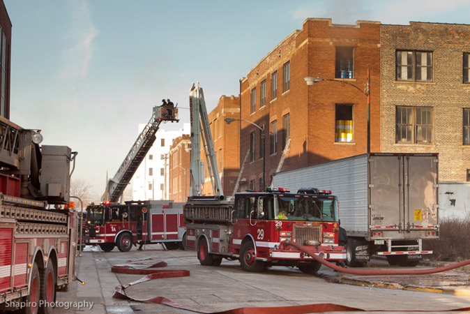 Chicago Fire Department 3-11 alarm fire 12-31-11 at 1428 w. 37th Street